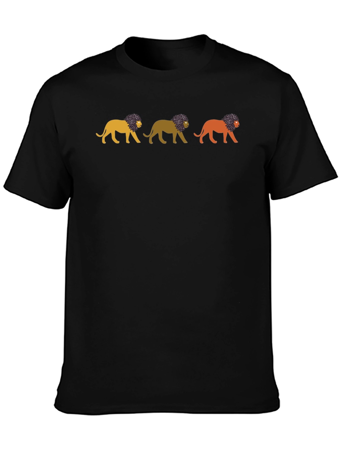 Lion Print T-Shirt - Stylish Mens Tee
