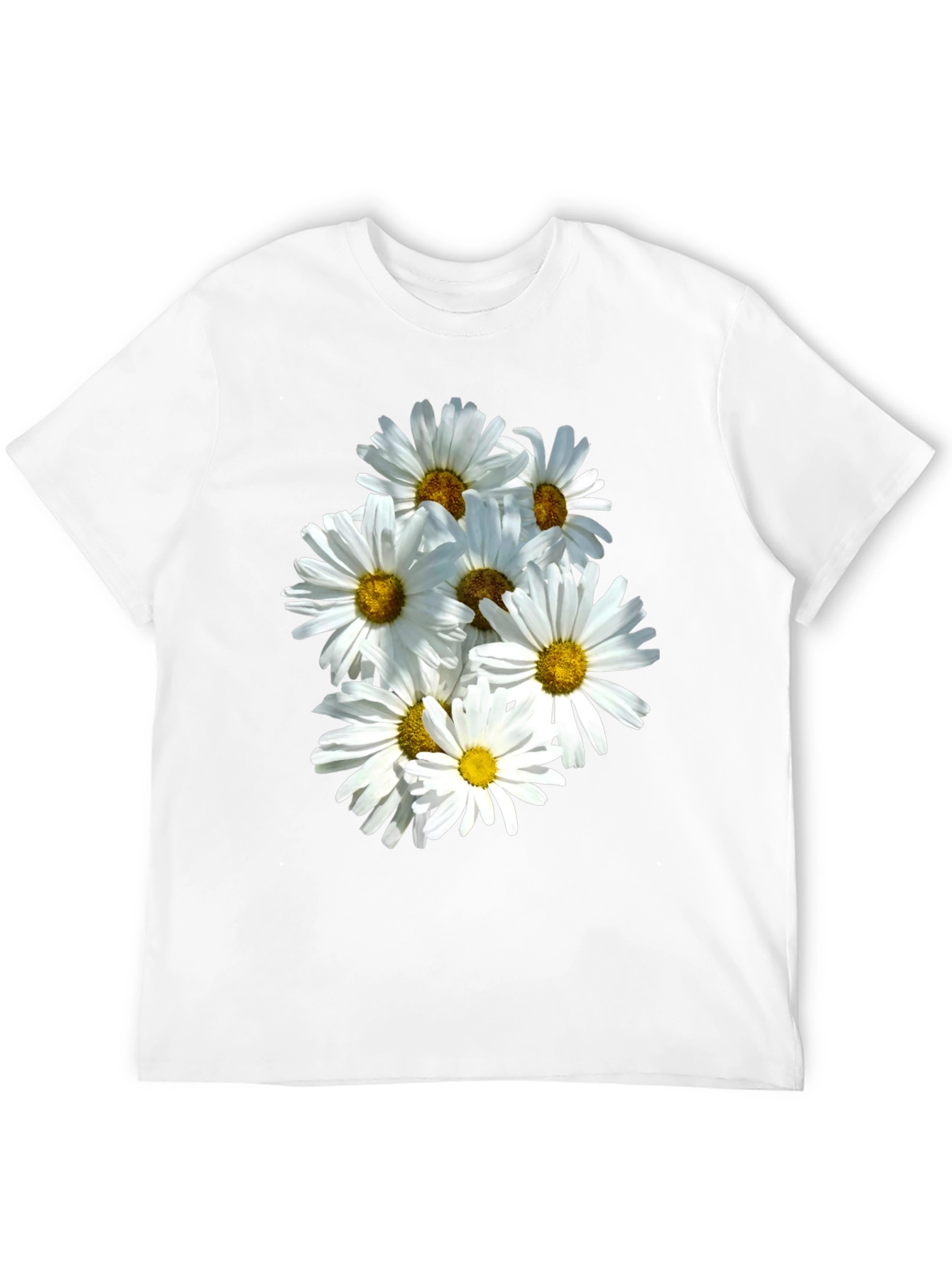 Daisy Flower T-Shirt - Black Cotton Graphic Tee