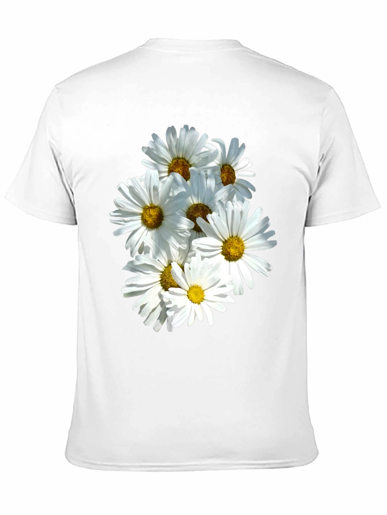 Daisy Flower T-Shirt - Black Cotton Graphic Tee