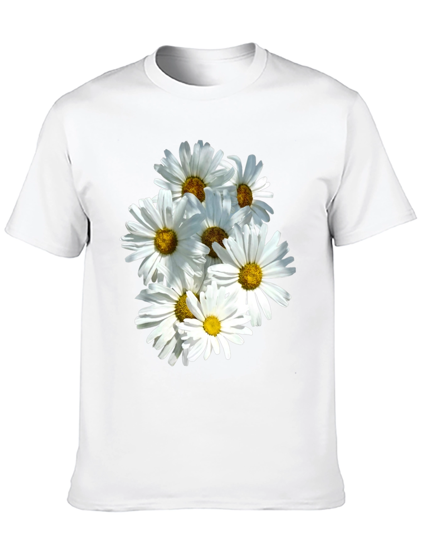 Daisy Flower T-Shirt - Black Cotton Graphic Tee