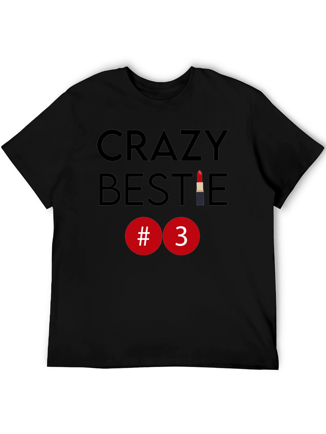 Crazy Bestie #3 Graphic Tee - Black