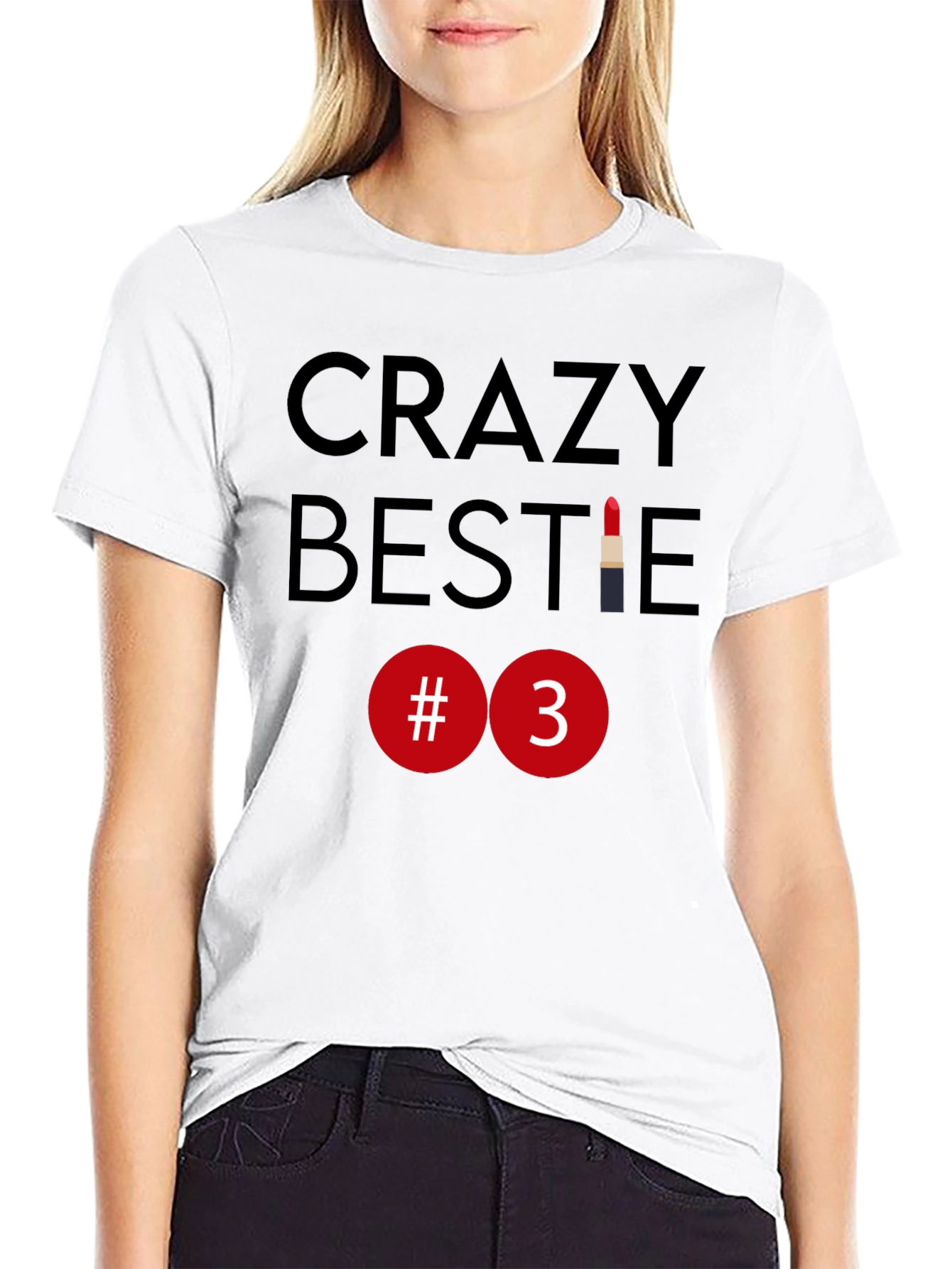 Crazy Bestie #3 Graphic Tee - Black