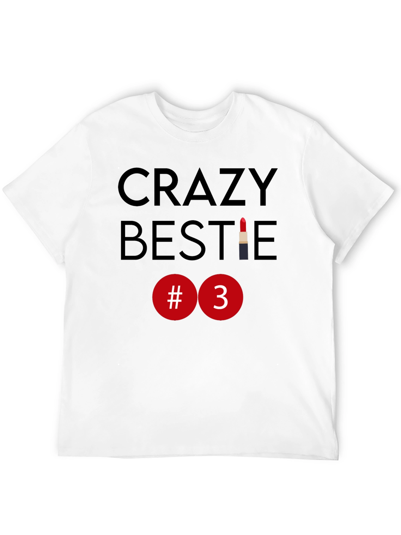 Crazy Bestie #3 Graphic Tee - Black