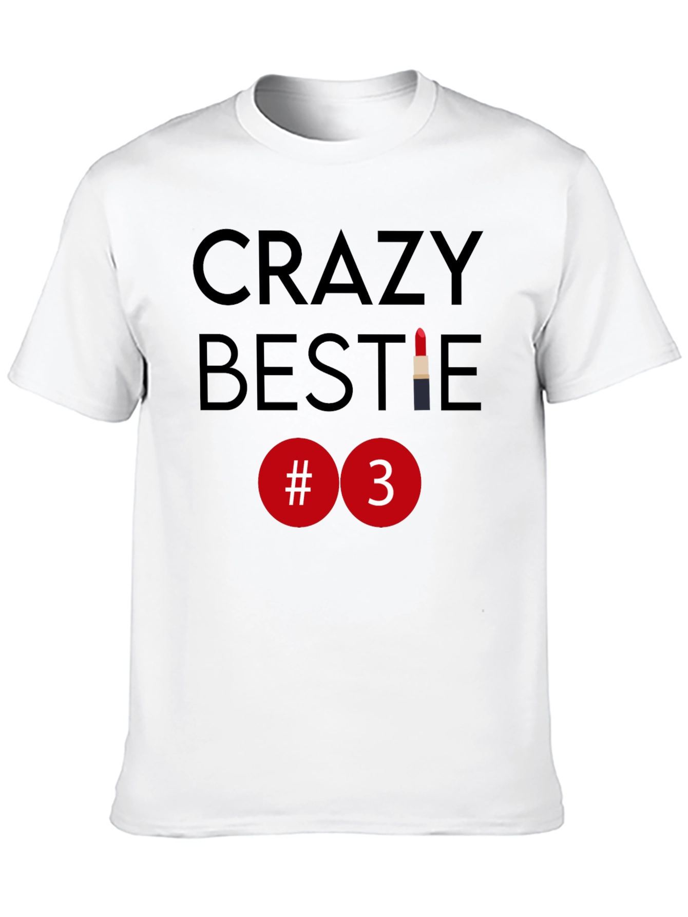 Crazy Bestie #3 Graphic Tee - Black