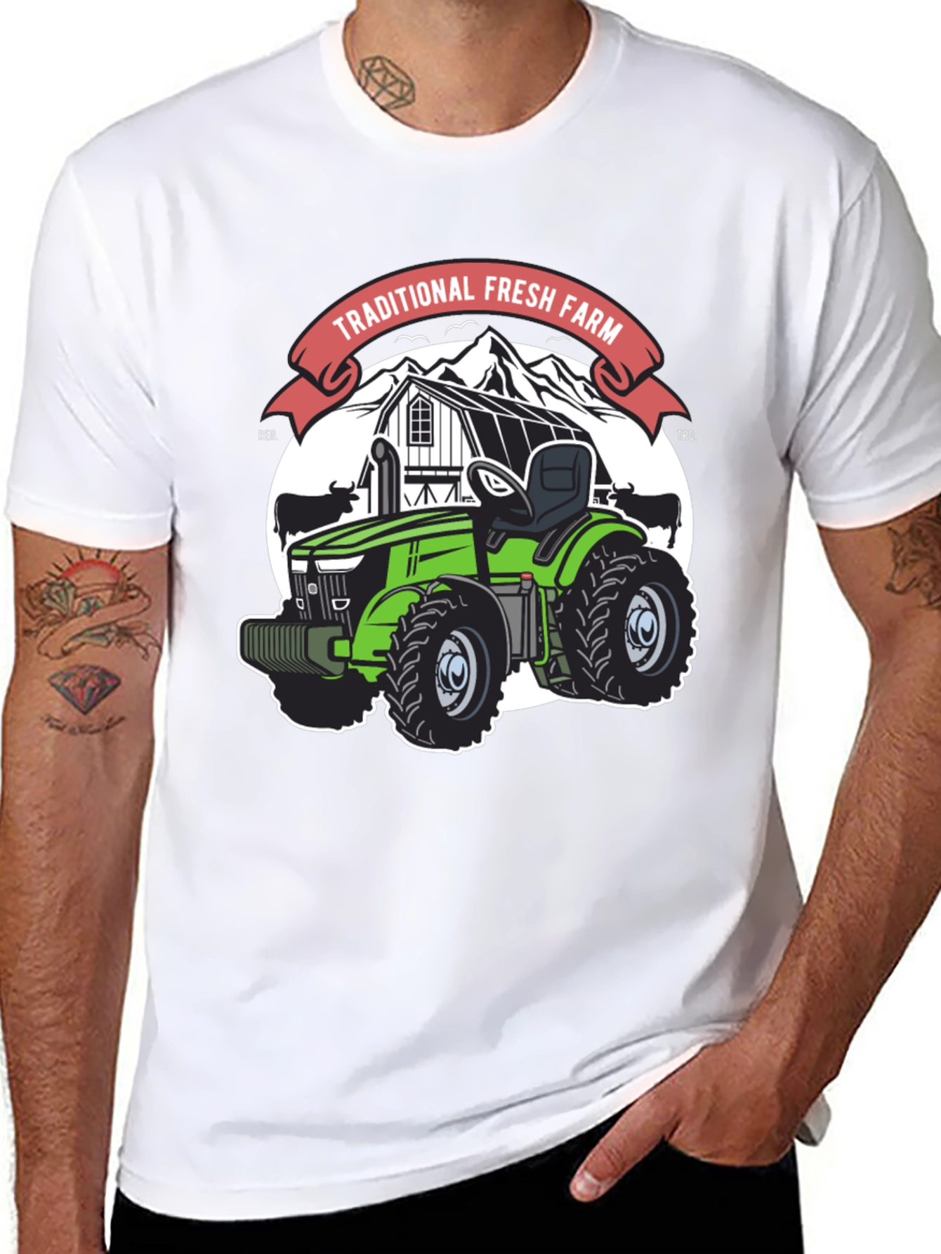 Traditional Fresh Farm Tractor T-Shirt