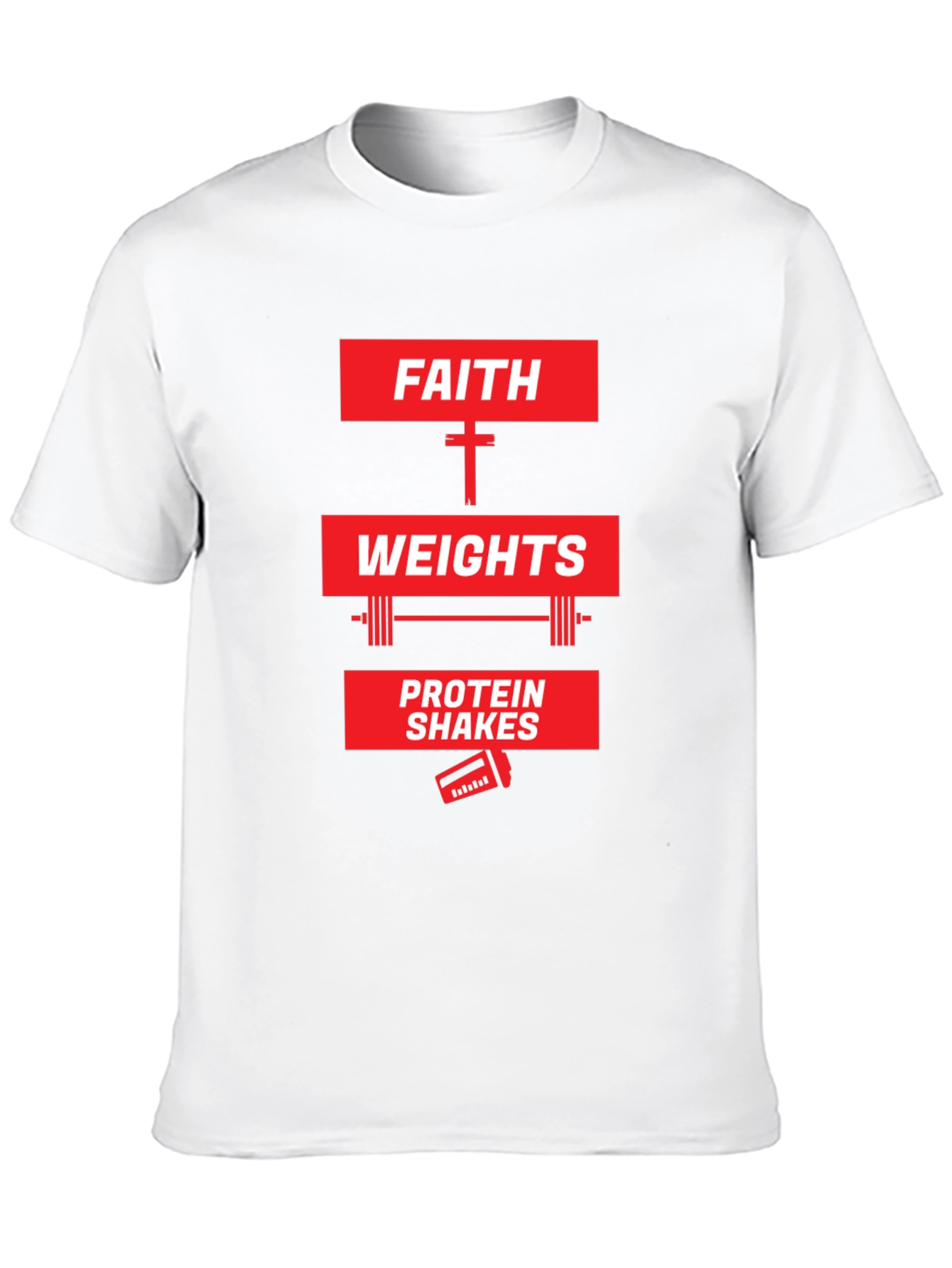 Faith Weights Protein Shakes Graphic Tee