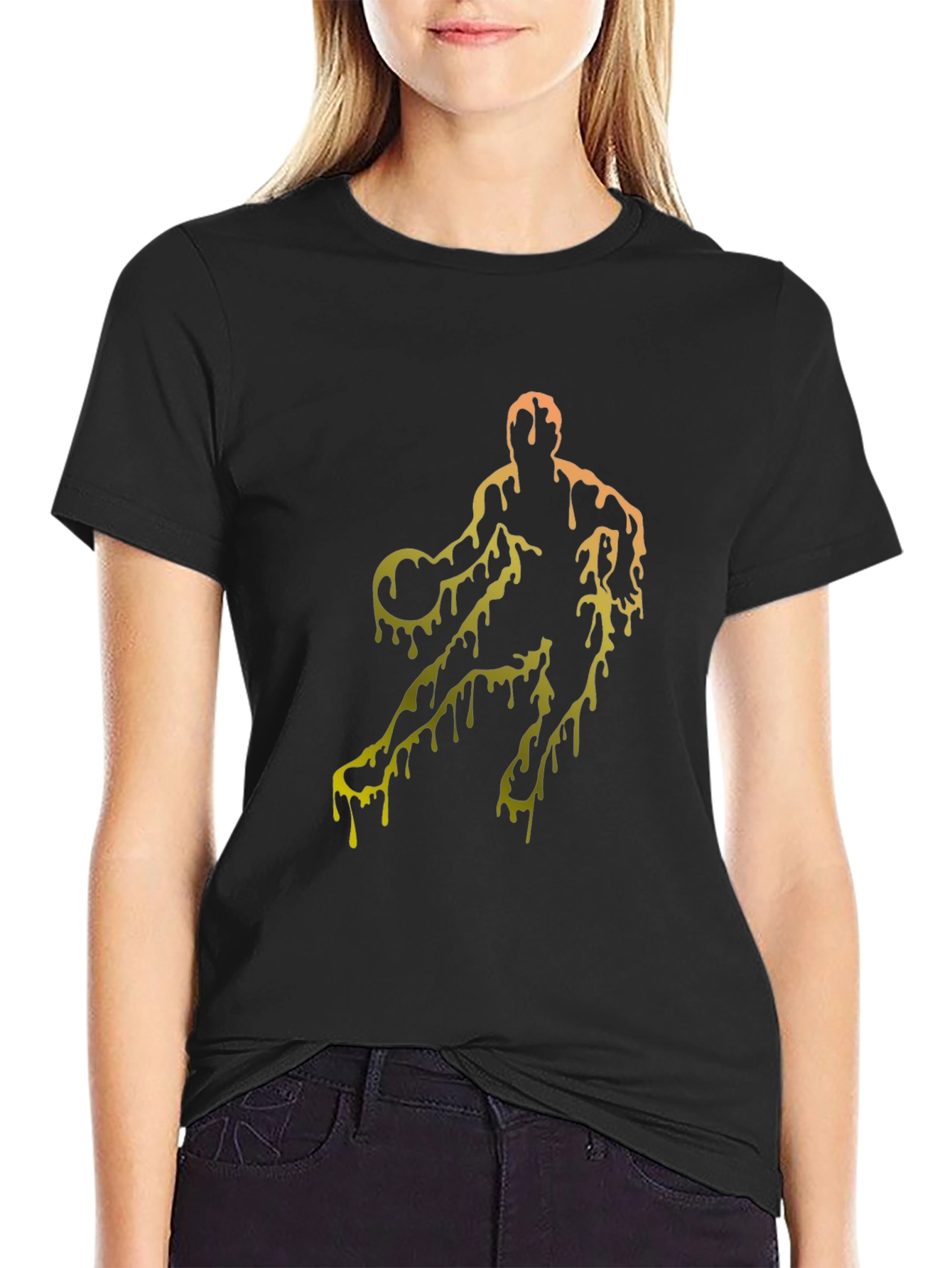 Melting Basketball Player Graphic Tee