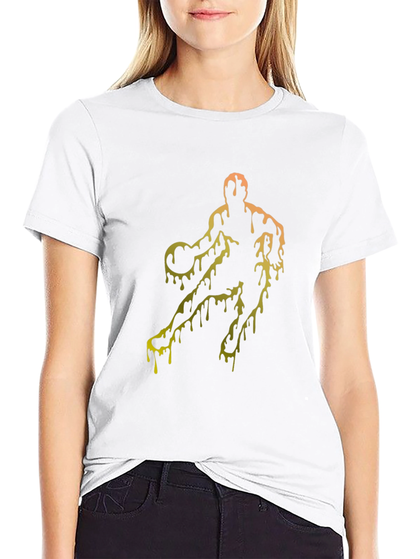 Melting Basketball Player Graphic Tee
