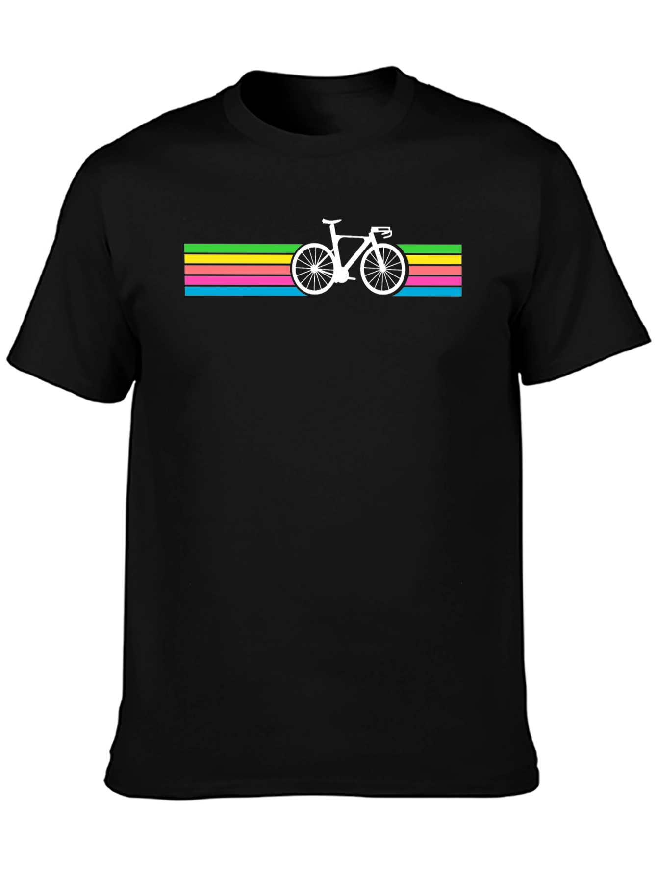 Retro Bike Stripe T-Shirt - Cool Cycling Tee