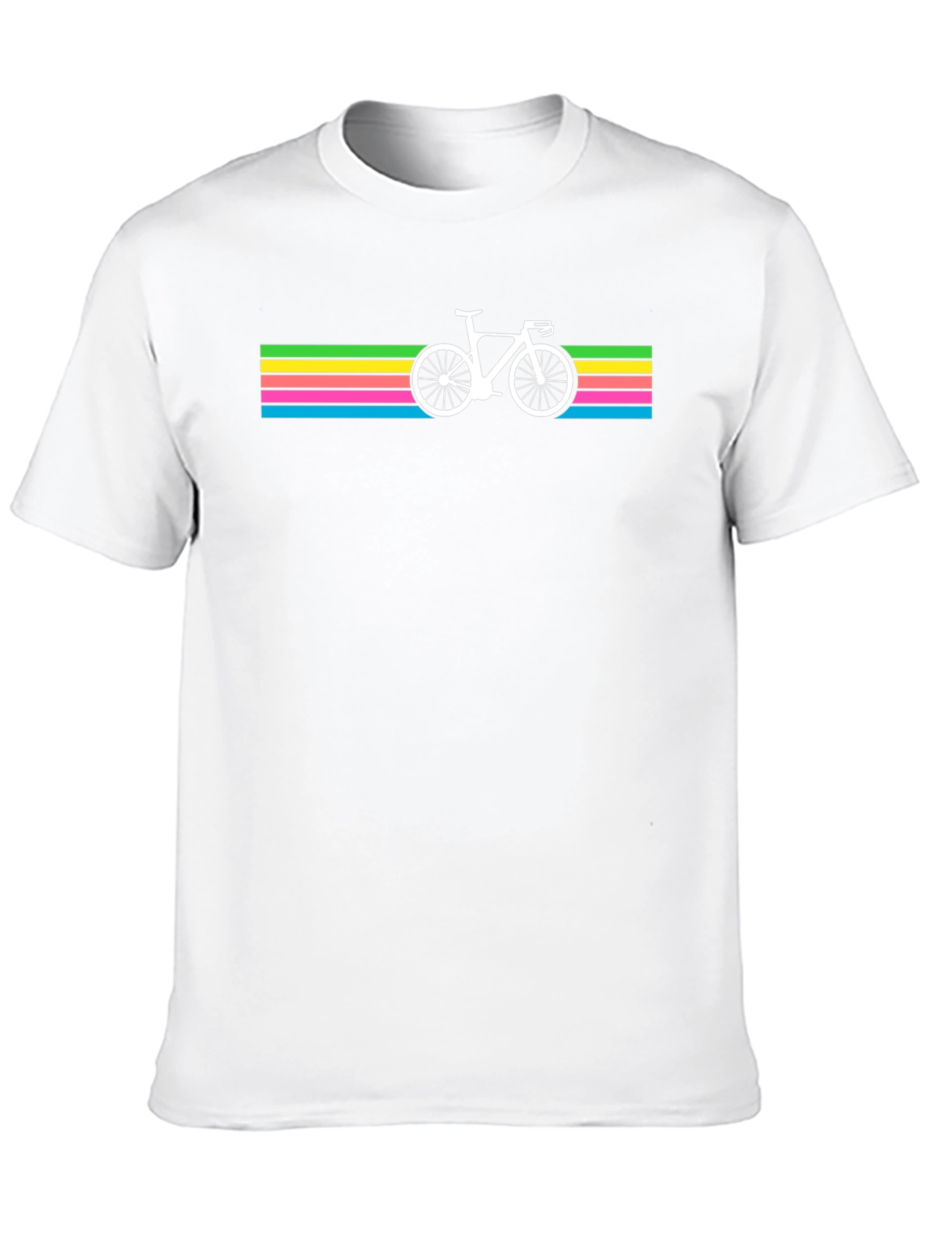 Retro Bike Stripe T-Shirt - Cool Cycling Tee
