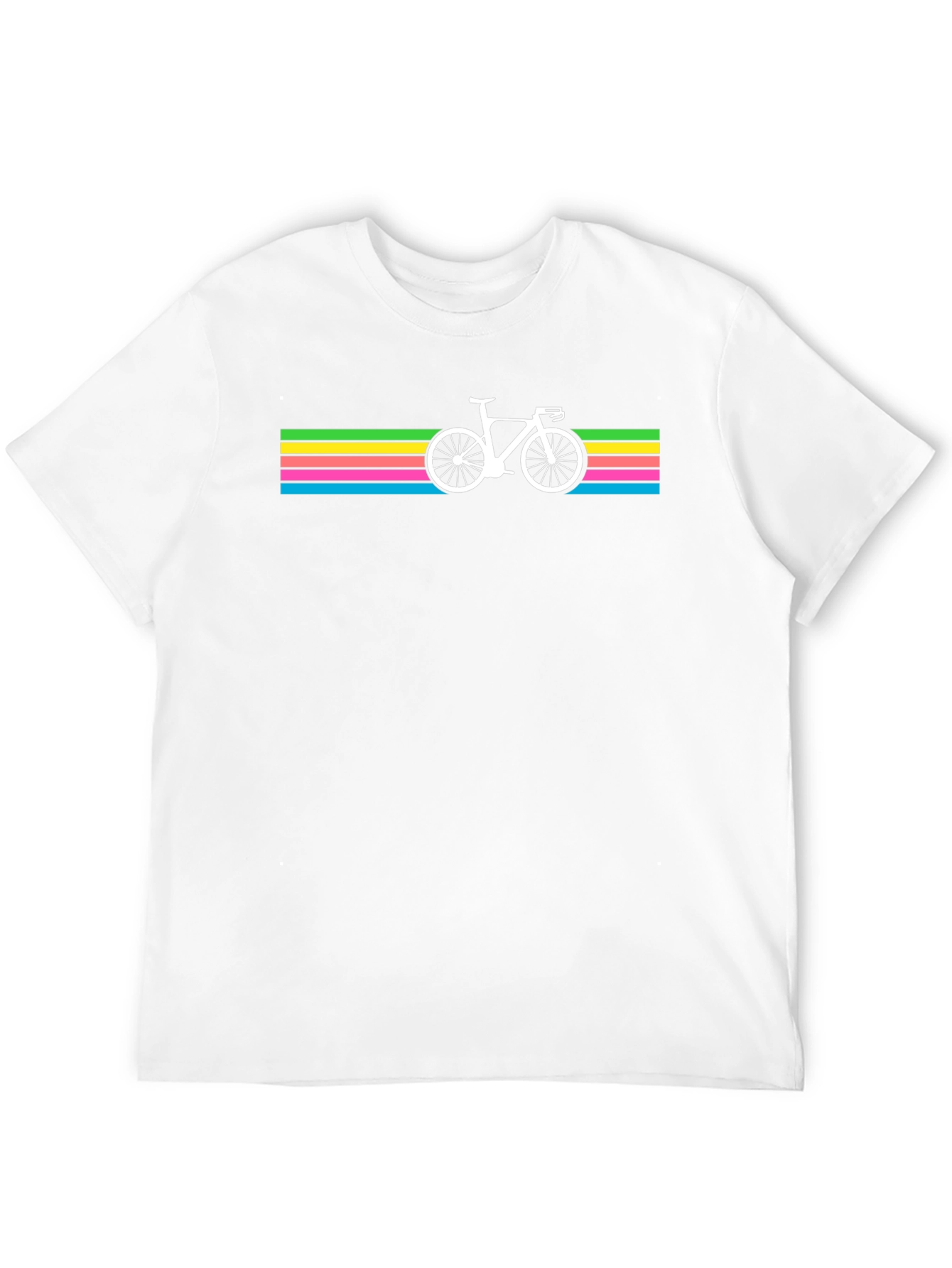 Retro Bike Stripe T-Shirt - Cool Cycling Tee