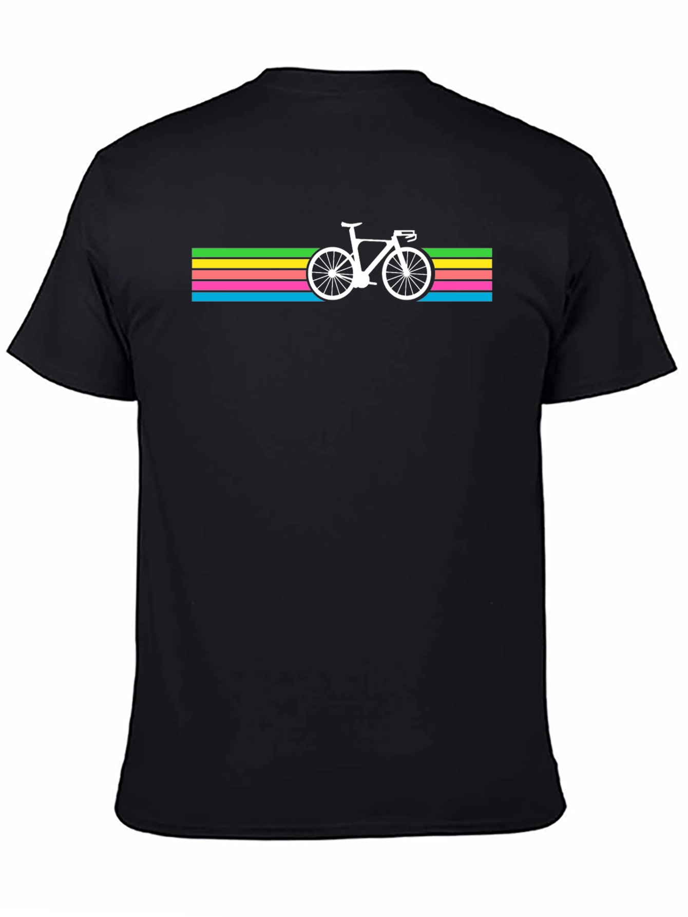 Retro Bike Stripe T-Shirt - Cool Cycling Tee