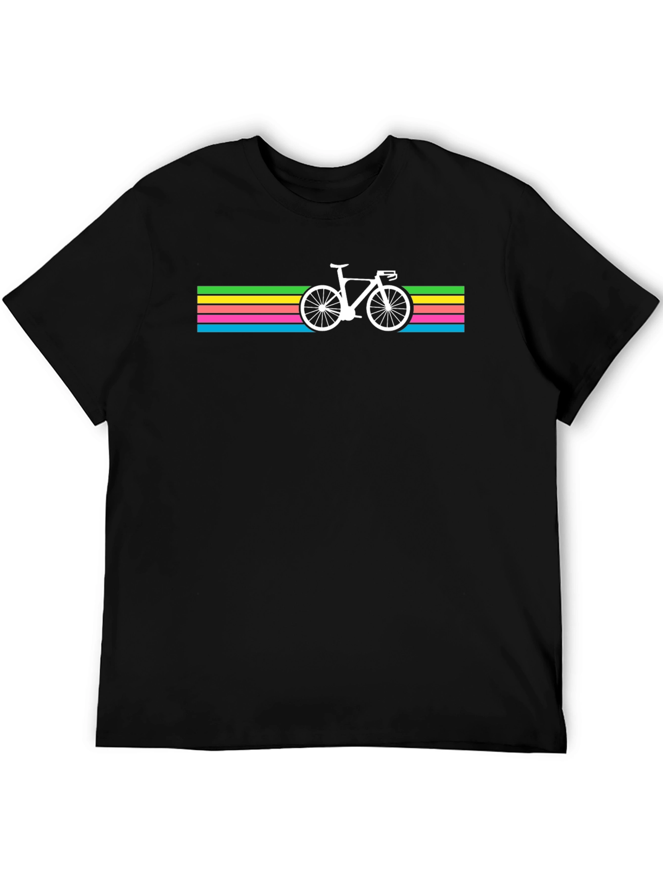Retro Bike Stripe T-Shirt - Cool Cycling Tee