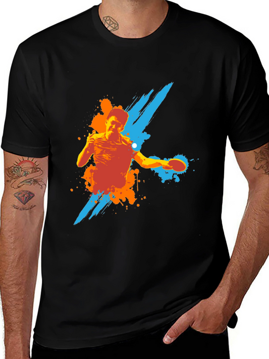 Ping Pong Player Graphic Tee - Unique Sport Shirt
