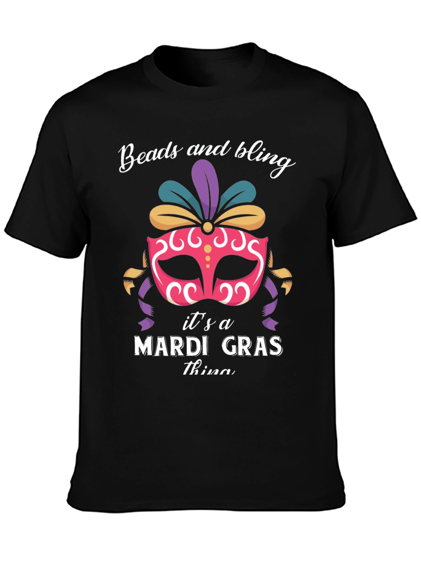 Mardi Gras Beads and Bling T-Shirt