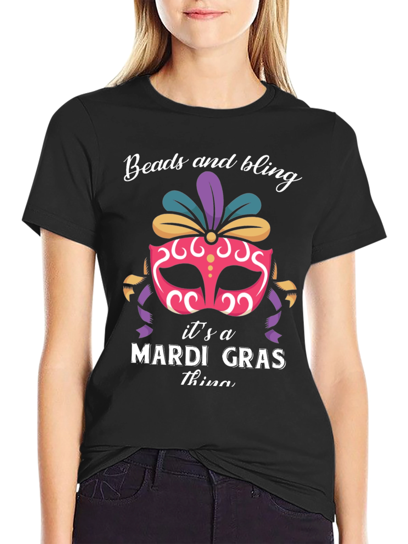 Mardi Gras Beads and Bling T-Shirt