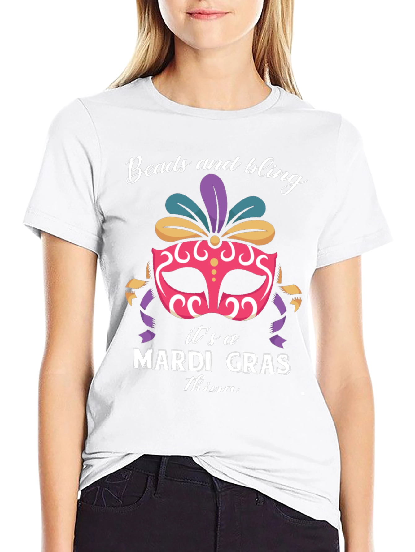 Mardi Gras Beads and Bling T-Shirt