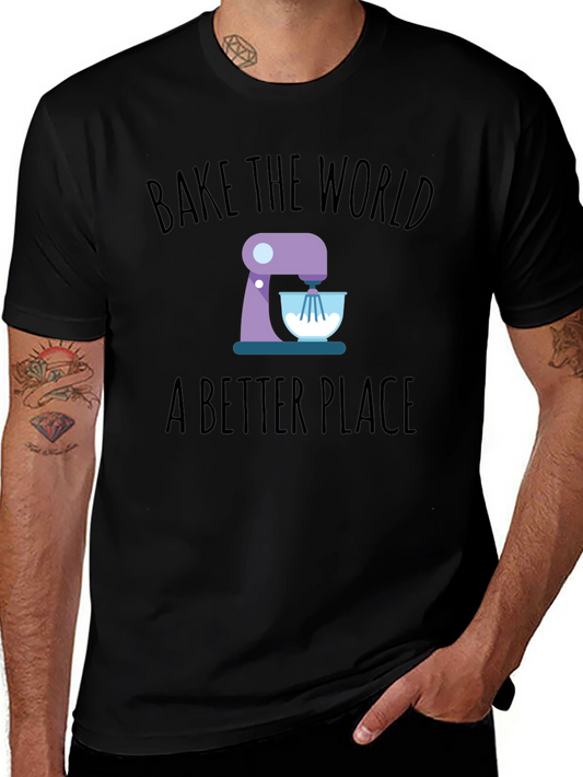 Bake the World T-Shirt - Stand Mixer Design