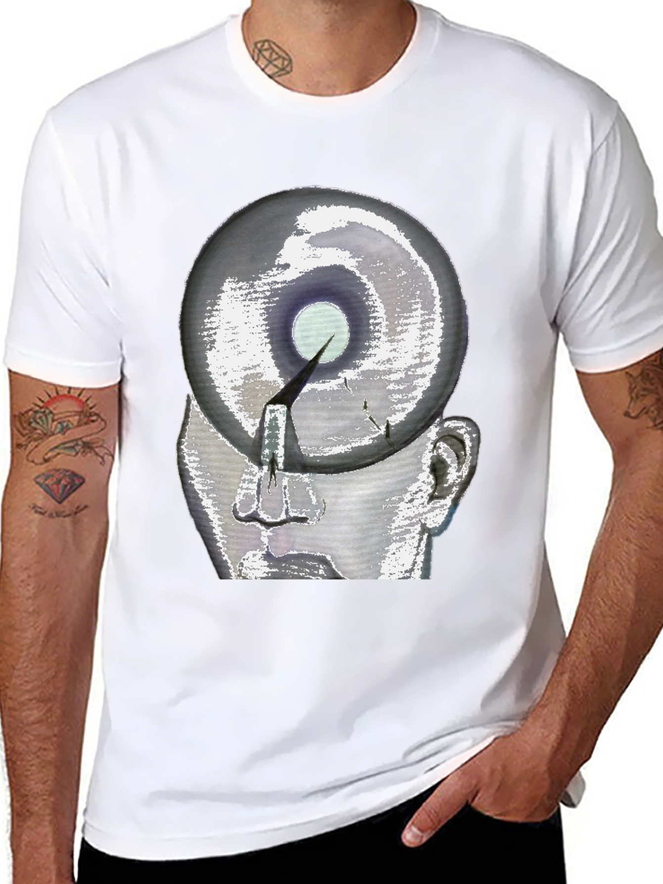 Abstract Head Graphic Tee