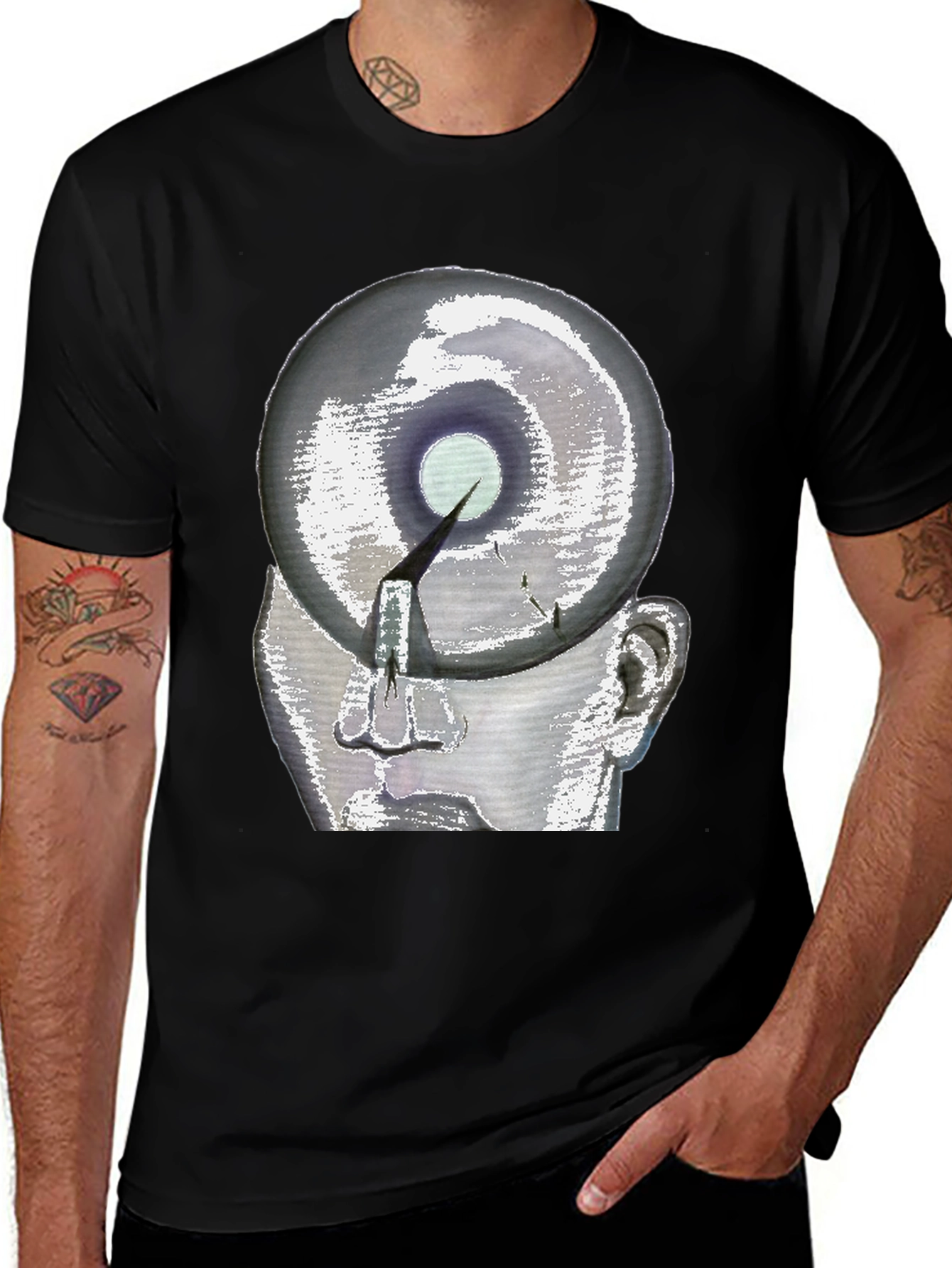 Abstract Head Graphic Tee