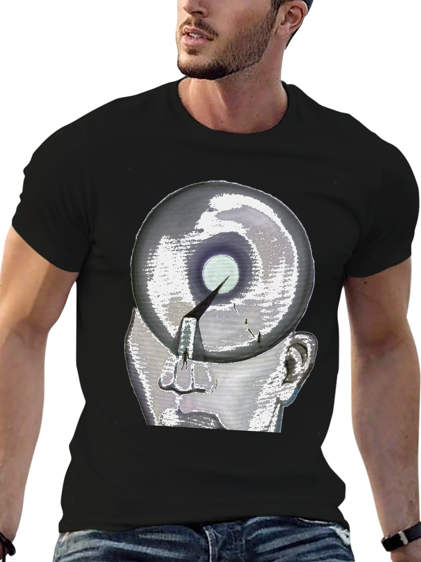 Abstract Head Graphic Tee