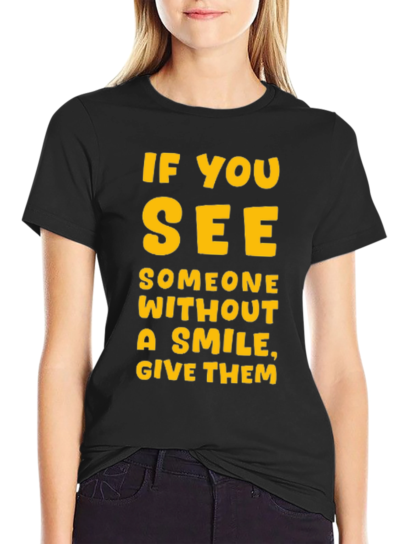 Smile Giver Black T-Shirt - Inspirational Graphic Tee