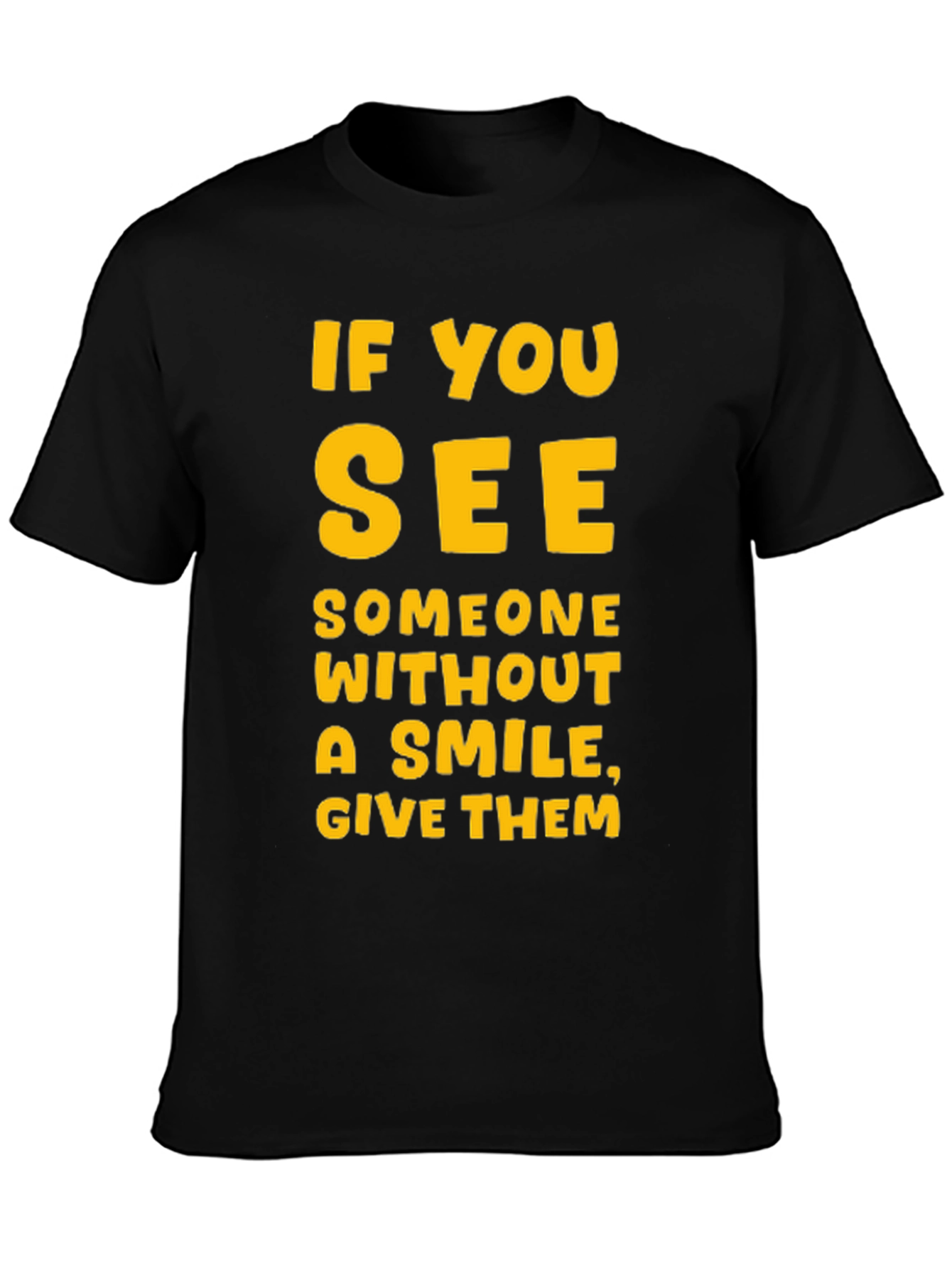Smile Giver Black T-Shirt - Inspirational Graphic Tee