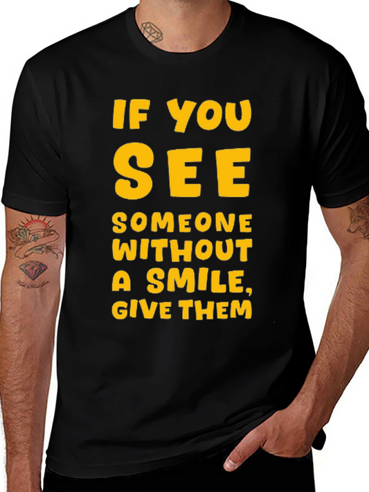 Smile Giver Black T-Shirt - Inspirational Graphic Tee