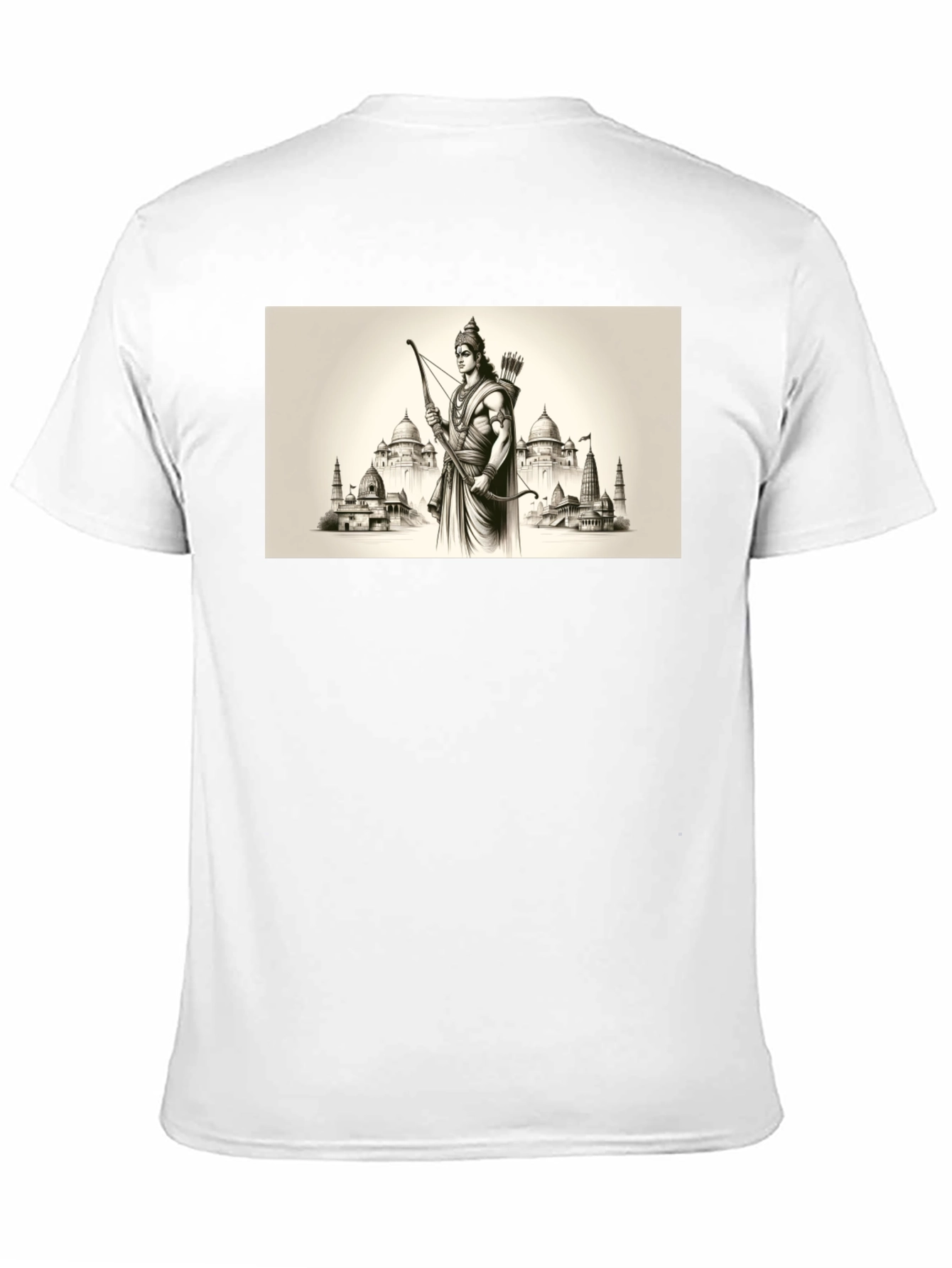 Lord Rama Graphic T-Shirt - Black Cotton Tee