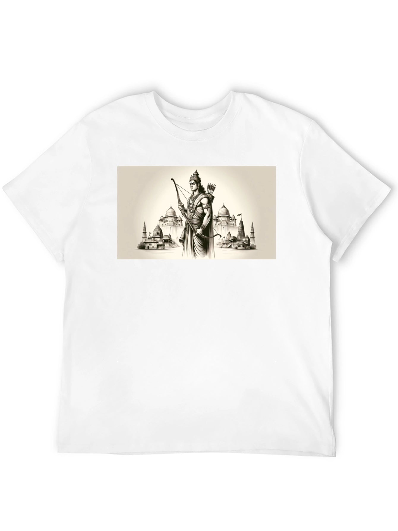 Lord Rama Graphic T-Shirt - Black Cotton Tee