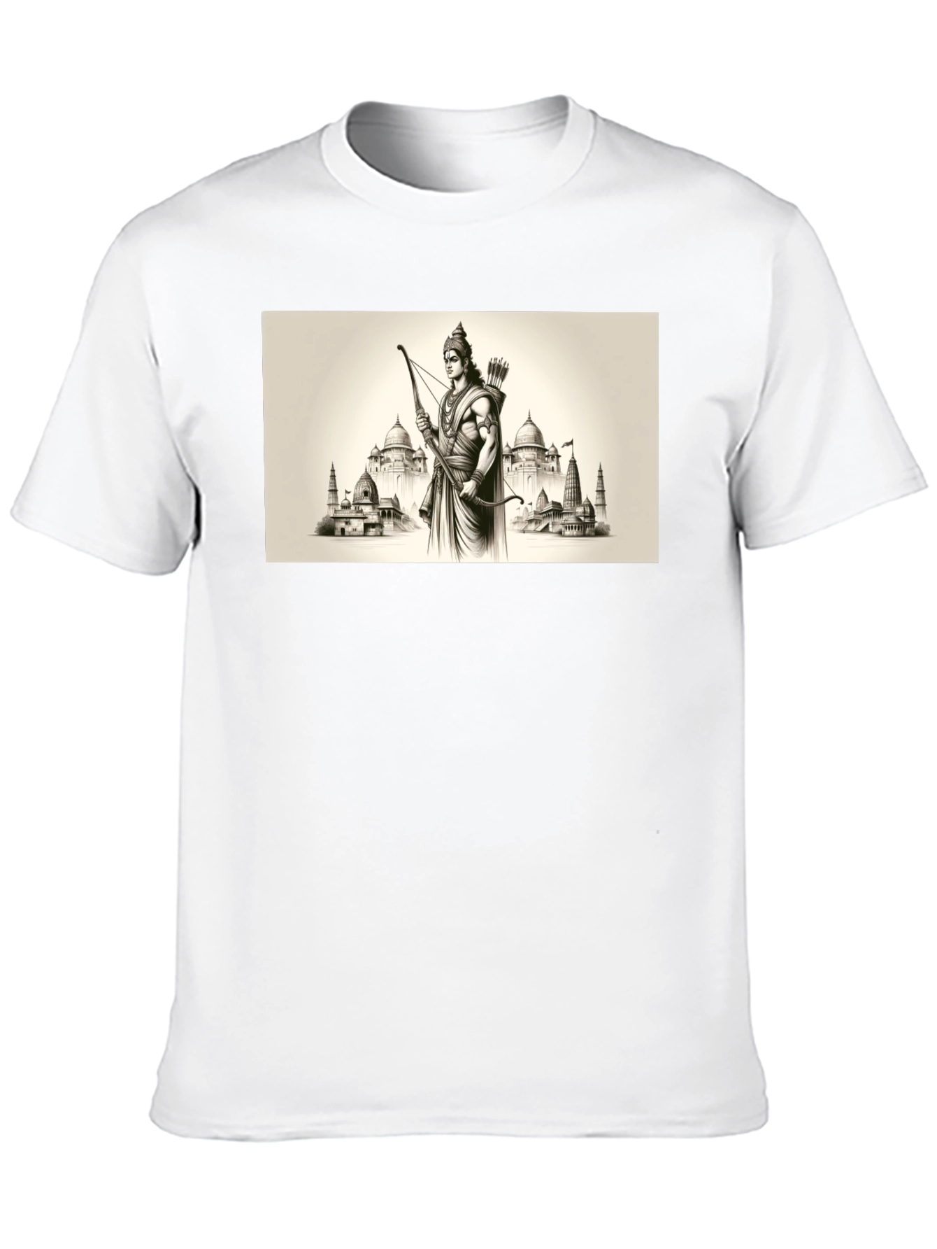 Lord Rama Graphic T-Shirt - Black Cotton Tee