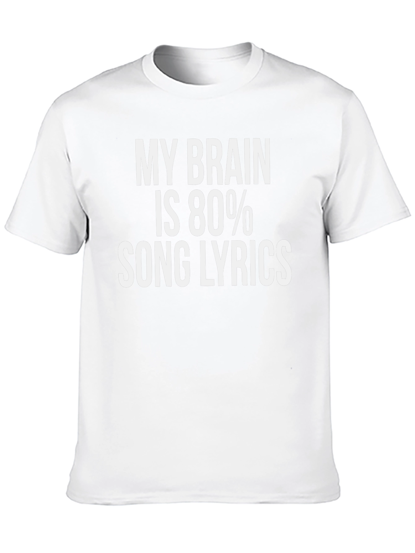 Song Lyrics Brain Graphic Tee - Black