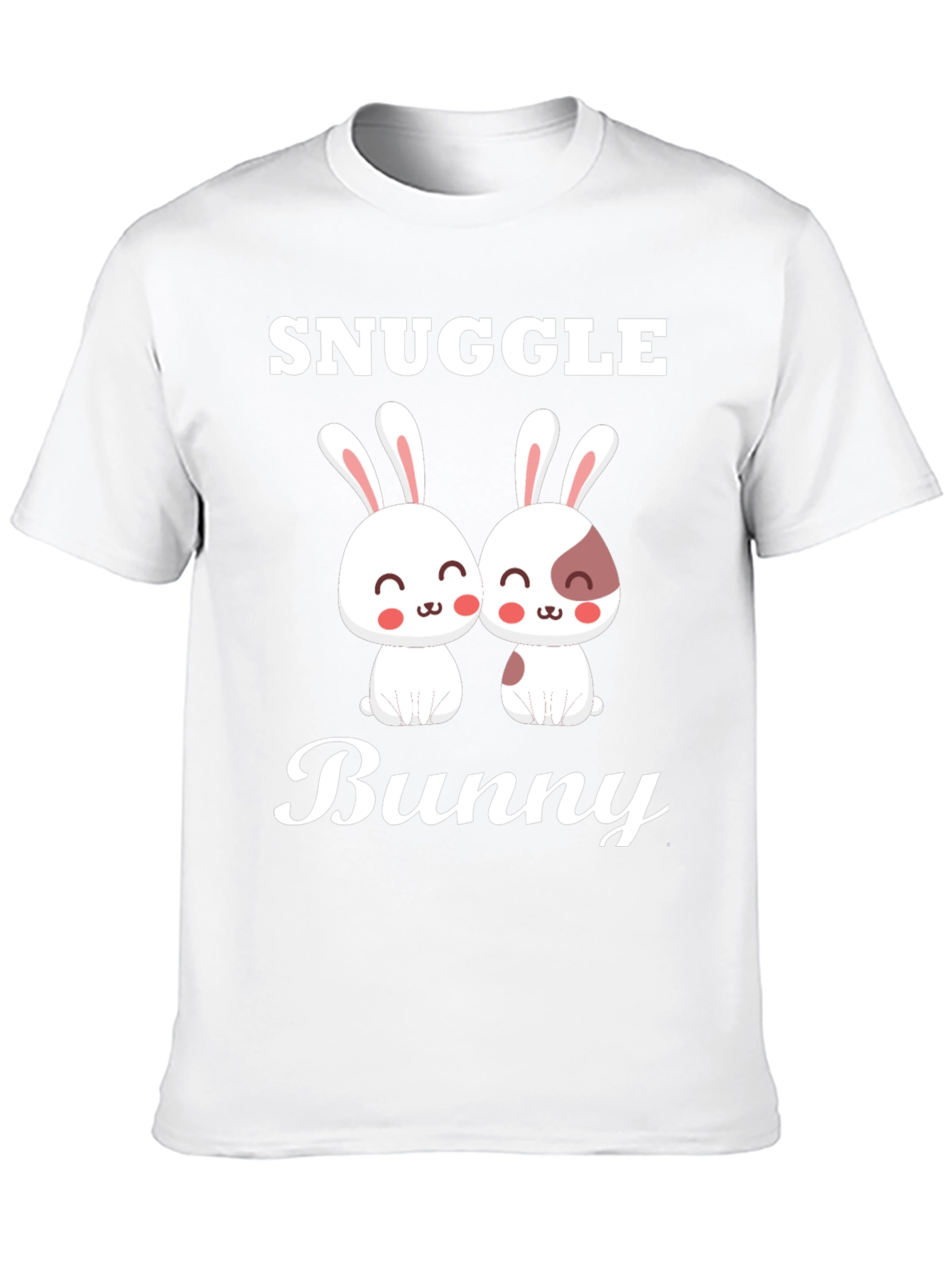 Snuggle Bunny Graphic Tee - Cute Couple Rabbits
