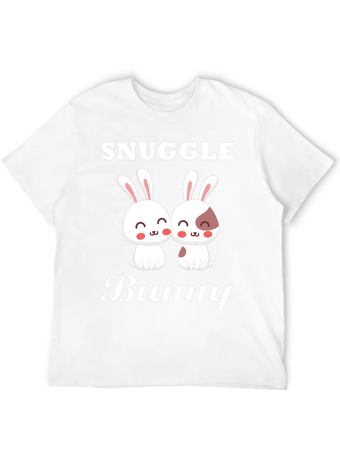 Snuggle Bunny Graphic Tee - Cute Couple Rabbits
