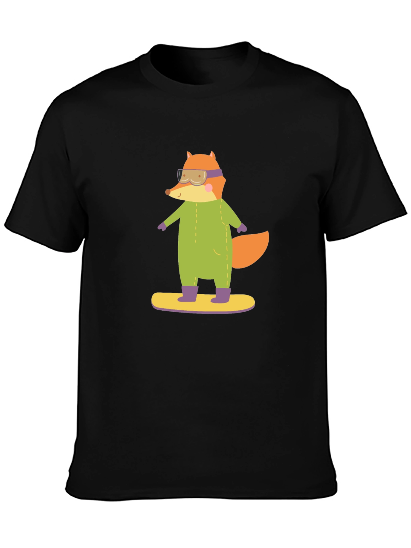 Fox Snowboarder T-Shirt - Fun Graphic Tee