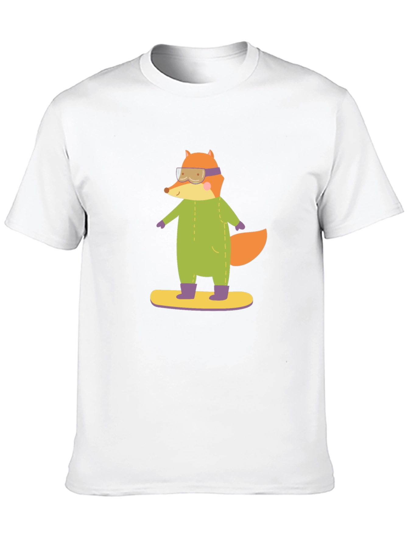 Fox Snowboarder T-Shirt - Fun Graphic Tee
