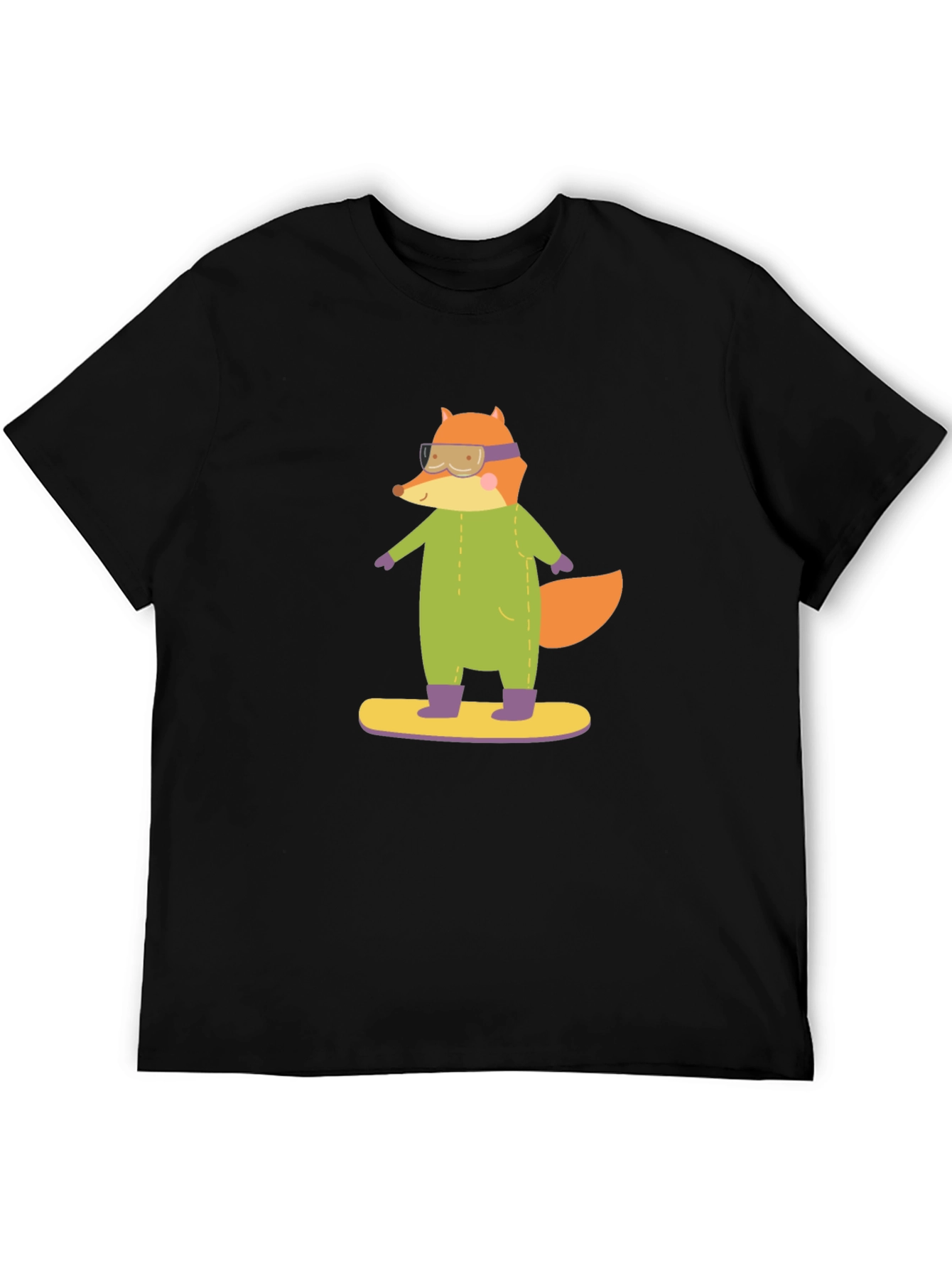 Fox Snowboarder T-Shirt - Fun Graphic Tee