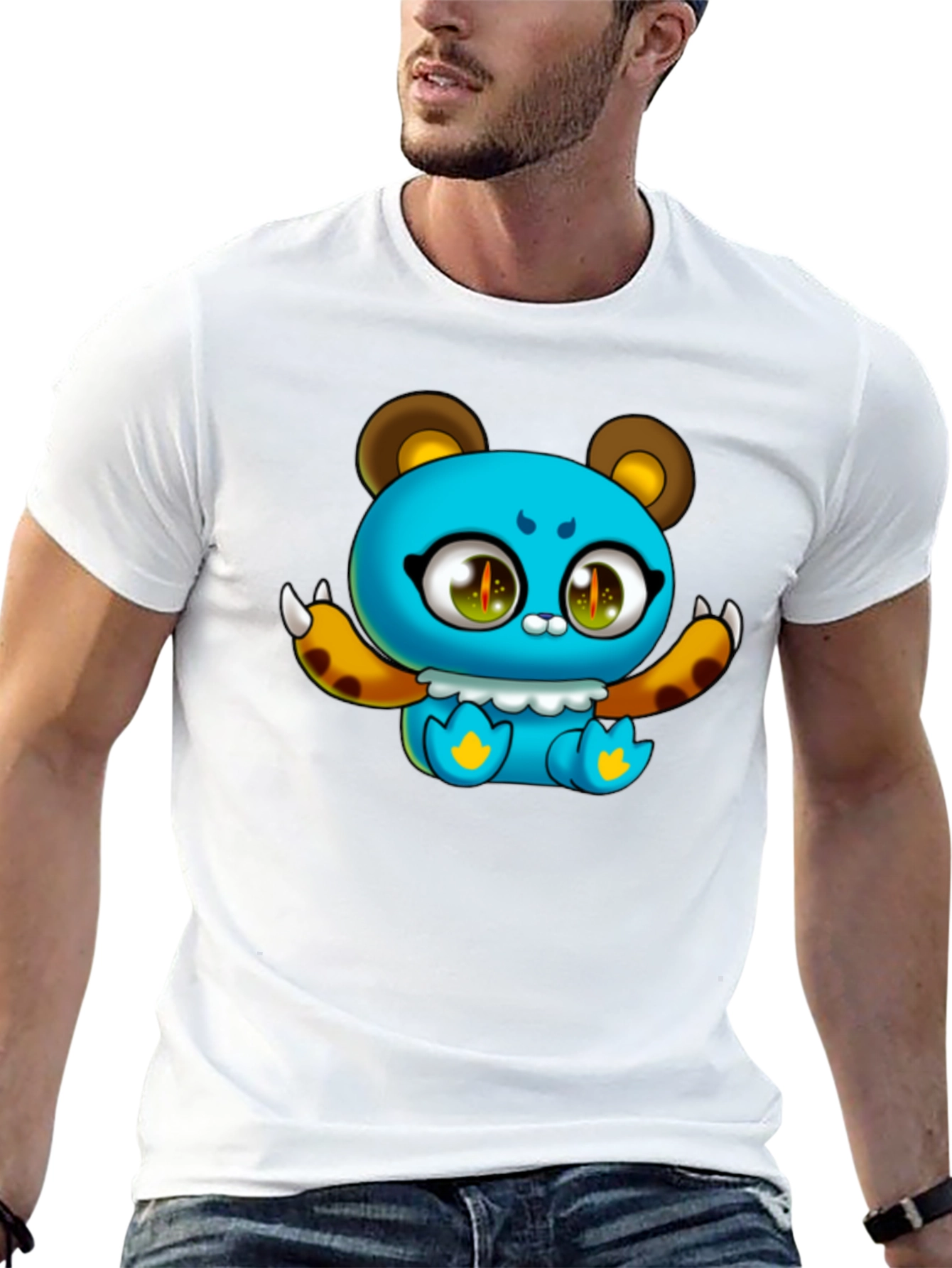 Cute Cartoon Bear Graphic T-Shirt