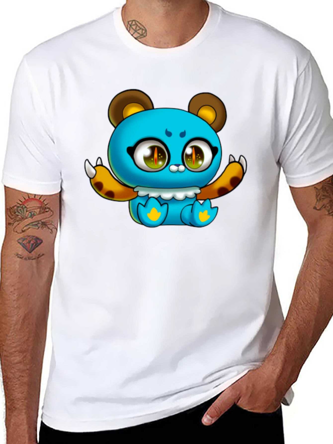 Cute Cartoon Bear Graphic T-Shirt