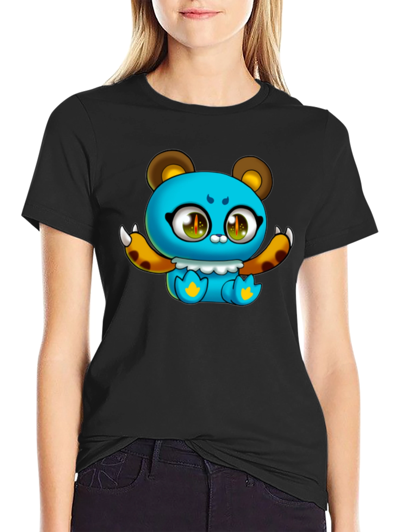 Cute Cartoon Bear Graphic T-Shirt