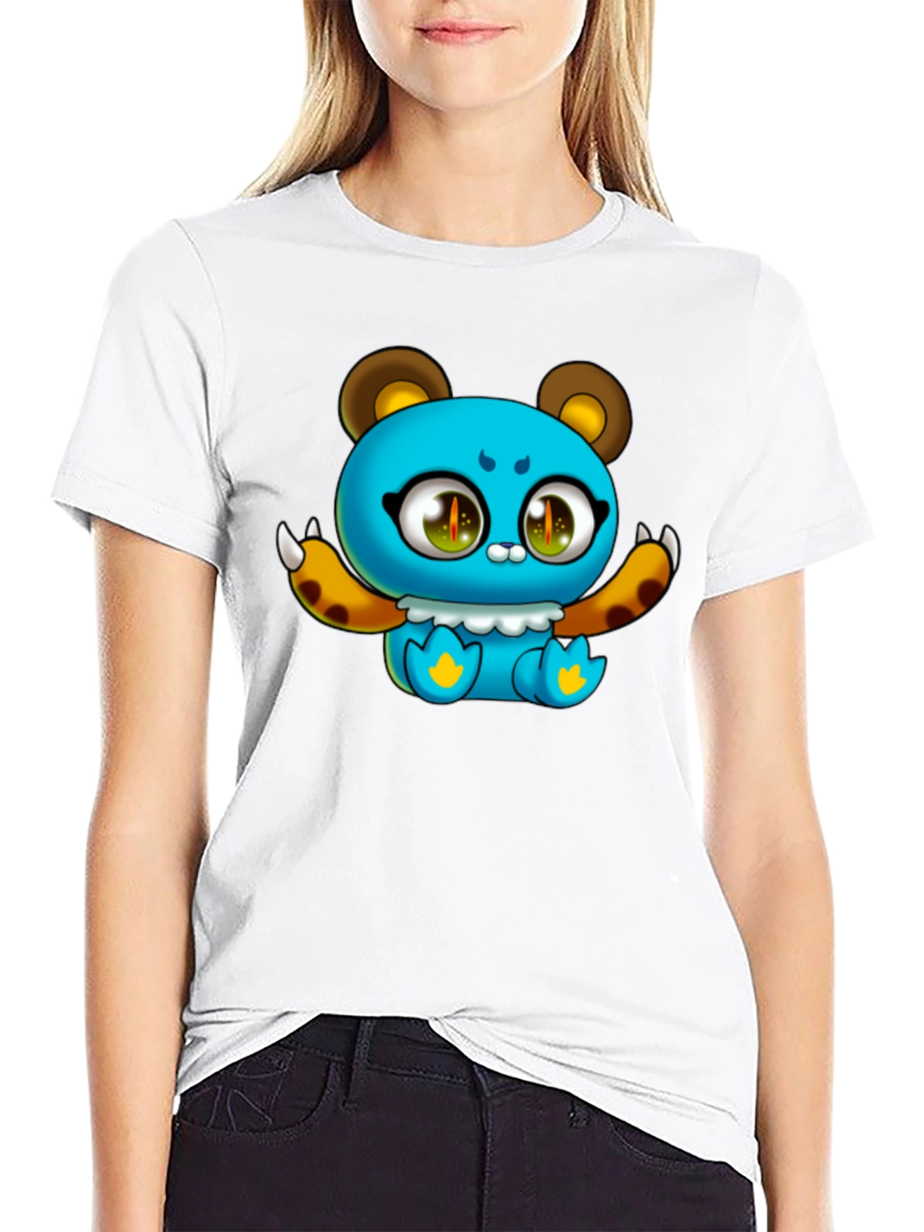 Cute Cartoon Bear Graphic T-Shirt