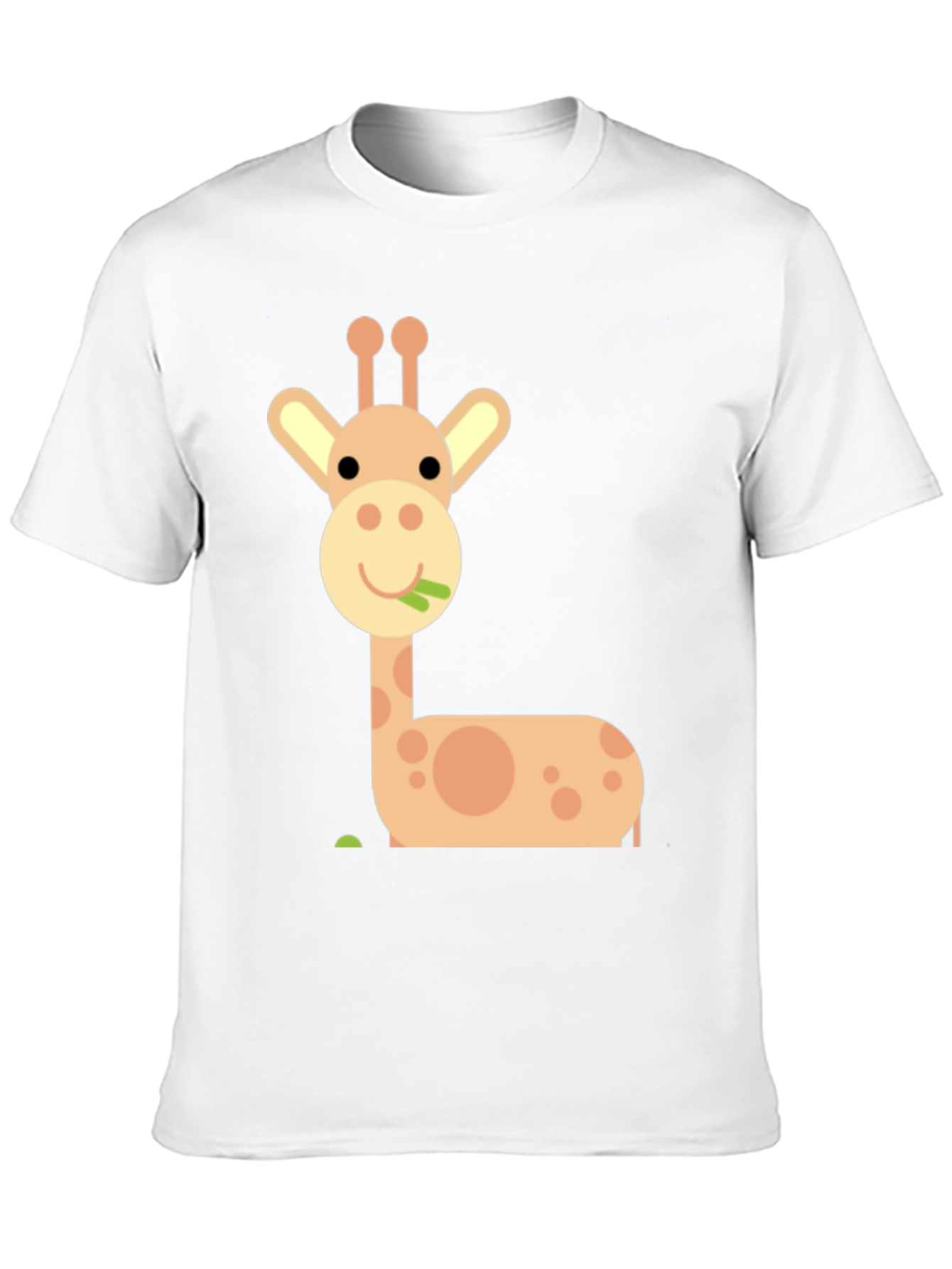Cute Giraffe Graphic Tee - Black Cotton Blend Shirt