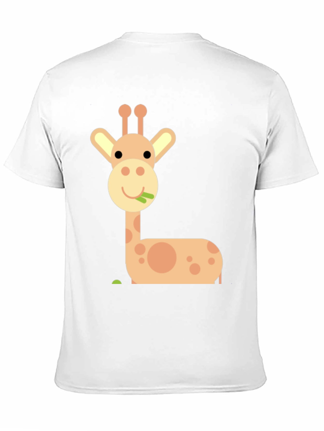 Cute Giraffe Graphic Tee - Black Cotton Blend Shirt