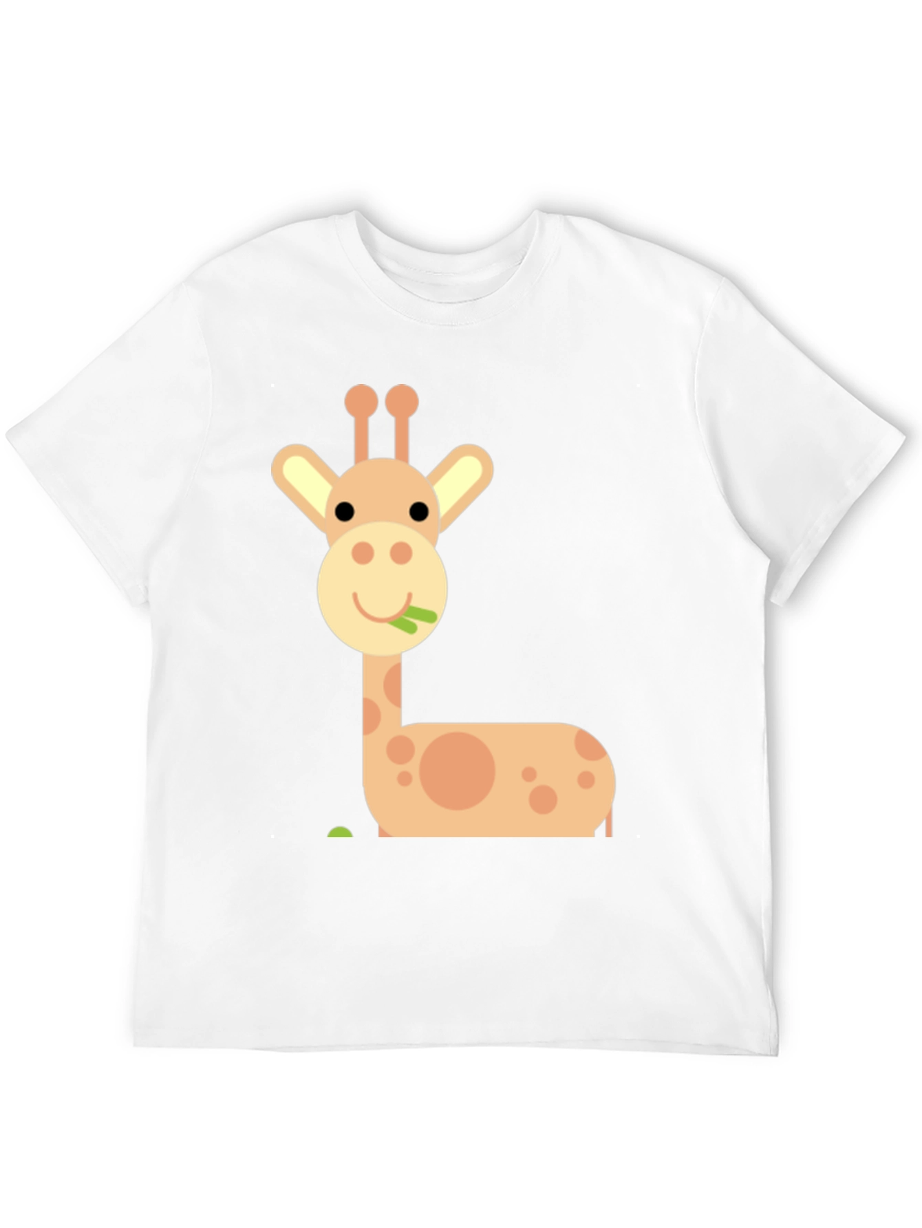 Cute Giraffe Graphic Tee - Black Cotton Blend Shirt