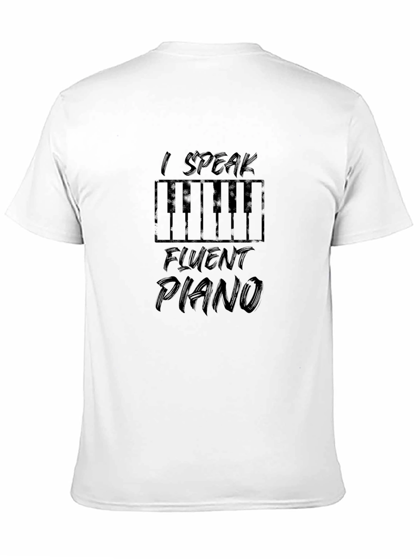 I Speak Fluent Piano Black Graphic Tee