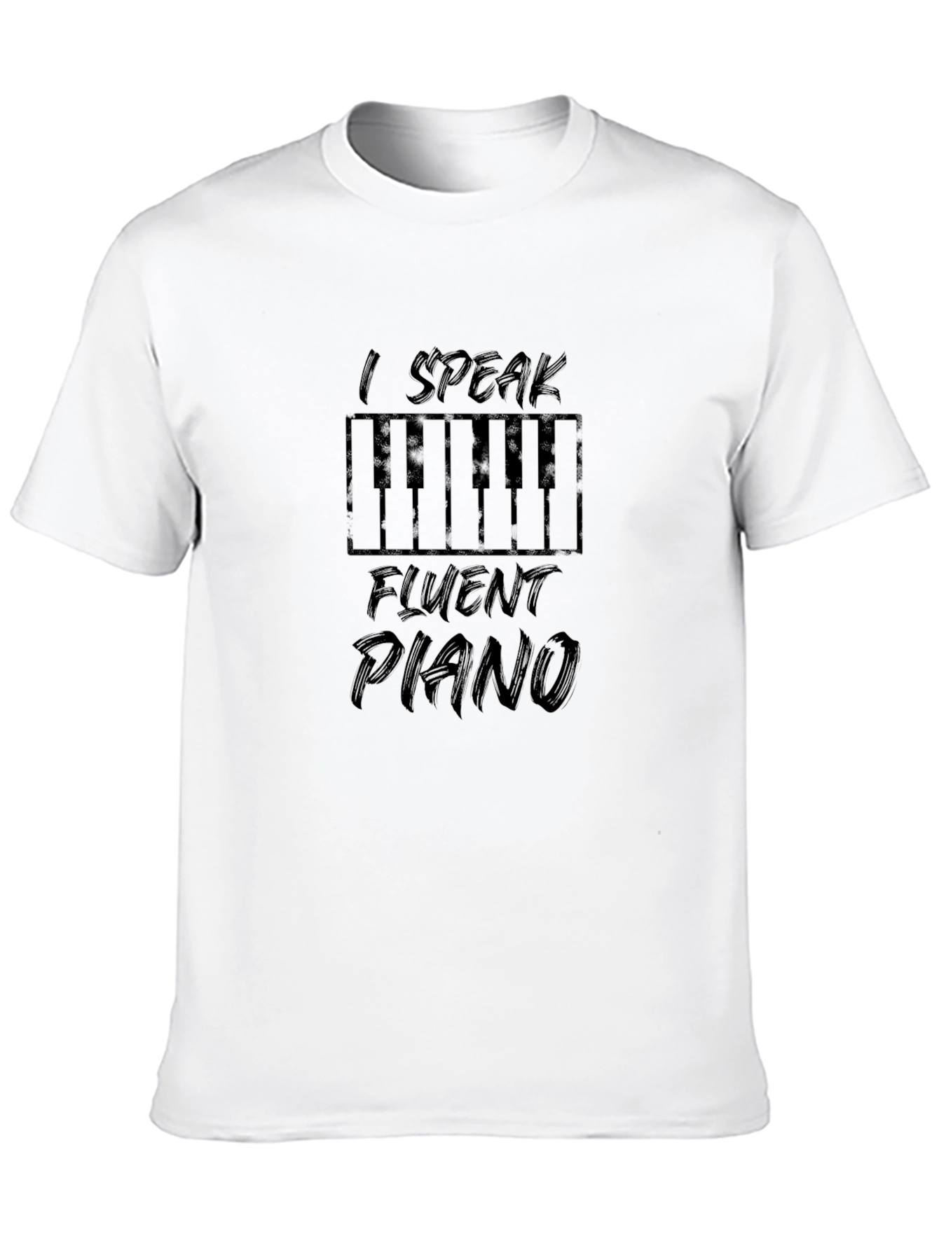 I Speak Fluent Piano Black Graphic Tee