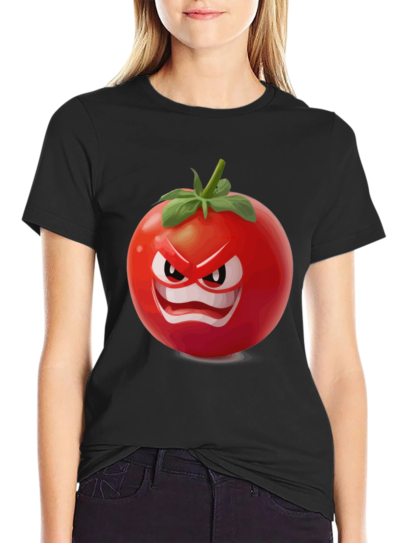 Angry Tomato Graphic T-Shirt - Funny Food Tee
