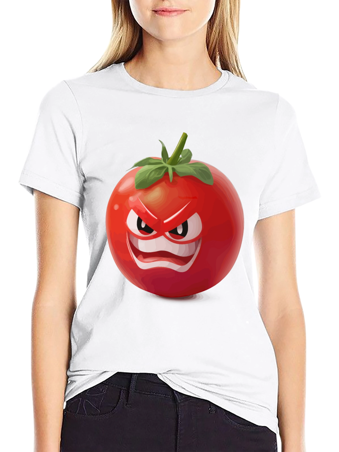 Angry Tomato Graphic T-Shirt - Funny Food Tee