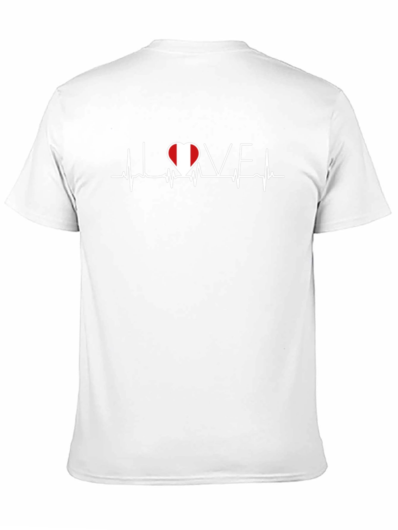 Love Peru Heartbeat T-Shirt - Black