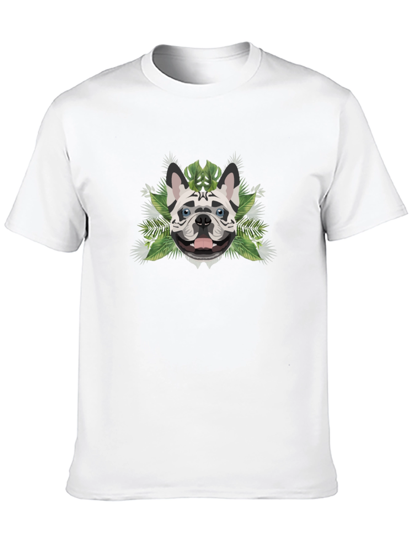 Tropical Dog T-Shirt - Black